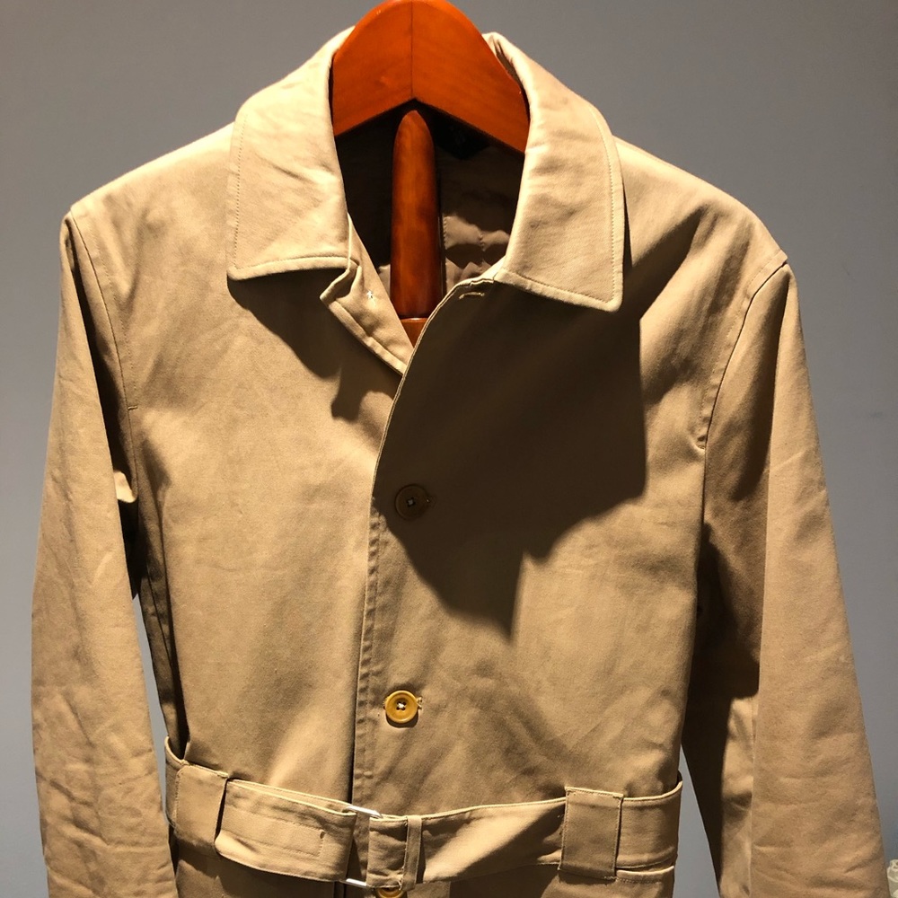 Club Monaco Cotton Khaki Trench Coat - Small